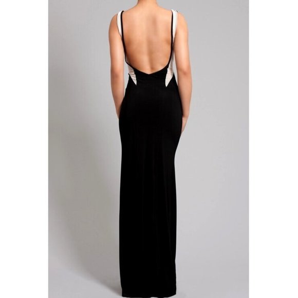 Black Ivory Mesh Hourglass Mermaid Maxi Dress - Picture 4 of 6